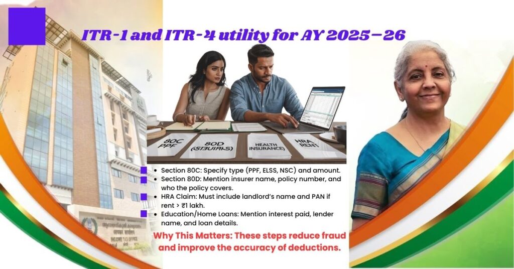 9 Big Changes in ITR-1 and ITR-4 Excel Utility for AY 2025–26