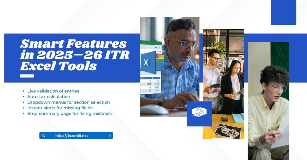 ITR-1 and ITR-4 changes AY 2025–26: Smart Features in 2025–26 ITR Excel Tools